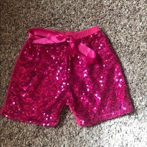 Girl shorts sparkle pink size 2